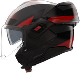 Flip-Up Travelling Motorcycle Helmet Nolan N120-1 Lava Grey / Black / Red Ciclone 364 Size L
