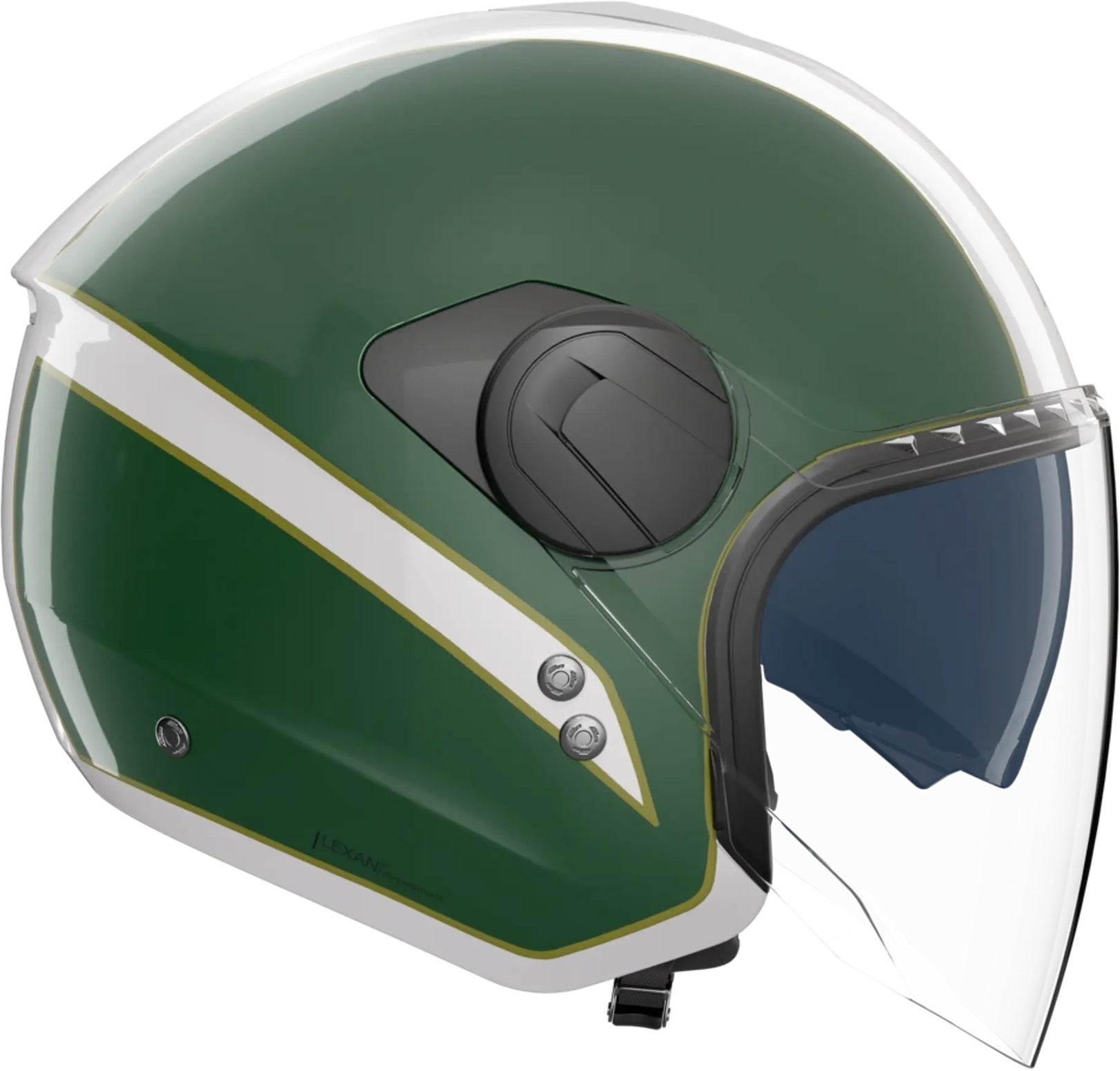 Urban Commuting Motorcycle Helmet Nolan N20-2 Visor White / Green / Red Tricolore 346 Size Xxs