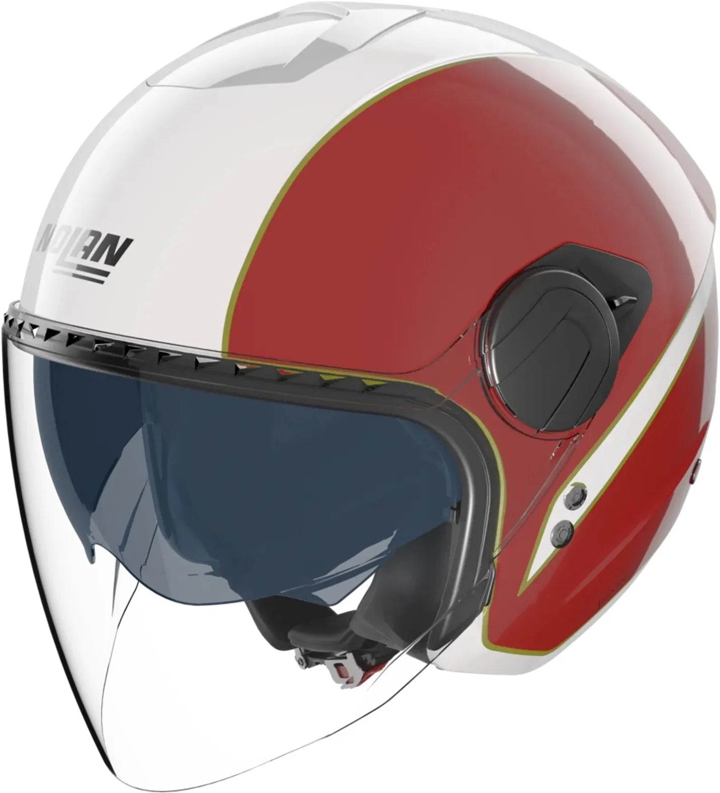 Urban Commuting Motorcycle Helmet Nolan N20-2 Visor White / Green / Red Tricolore 346 Size M