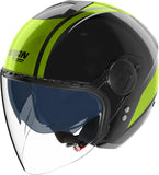 Urban Commuting Motorcycle Helmet Nolan N20-2 Visor Black / Impulse Green Dolce Vita 352 Size Xl