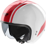 Urban Commuting Motorcycle Helmet Nolan N20-2 White / Red Dolce Vita 347 Size Xxl