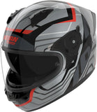 Full-Face Speeding Motorcycle Helmet Nolan N60-6 Black / Grey / Red Eclettico 351 Size Xl