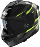 Full-Face Speeding Motorcycle Helmet Nolan N80-8 Black / Anthracite / Chrome Pulse Green Fervo 354 Size M