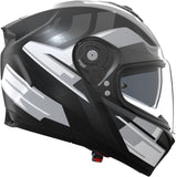 Full-Face Speeding Motorcycle Helmet Nolan N80-8 Schwarz / Weiß / Anthrazit Trittico 359 Size M