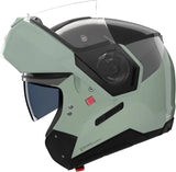 Flip-Up Travelling Motorcycle Helmet Nolan N90-3 06 Black / Green Gray Verniciatura Speciale 349 Size Xs