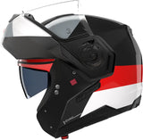 Flip-Up Travelling Motorcycle Helmet Nolan N90-3 06 Black / Red / Anthracite / White Blocco 353 Size Xxs