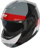 Flip-Up Travelling Motorcycle Helmet Nolan N90-3 06 Black / Red / Anthracite / White Blocco 353 Size Xxs
