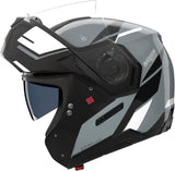 Flip-Up Travelling Motorcycle Helmet Nolan N90-3 06 Grey / Black / White Sincrono 352 Size Xs