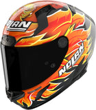 Full-Face Speeding Motorcycle Helmet Nolan X-804 Rs Ultra Carbon Carbon / Red / Orange / Yellow Replica Iannone 368 Size Xxs