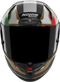 Full-Face Speeding Motorcycle Helmet Nolan X-804 Rs Ultra Carbon Carbon / Gold / Red / Green Metal Piega 367 Size Xxxl