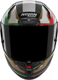 Full-Face Speeding Motorcycle Helmet Nolan X-804 Rs Ultra Carbon Carbon / Gold / Red / Green Metal Piega 367 Size L